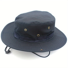 Solid Round Brim Hat Outdoor Sun Protection Combat Training Fisherman Hat