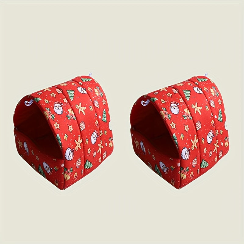 Pet Christmas Red Hammock Hamster Nest Santa Claus Graphic Small Pet Accessories