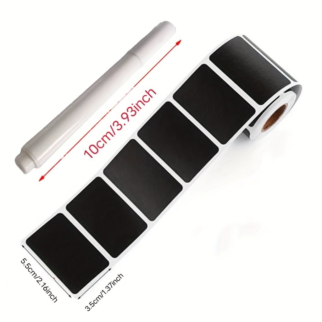 120pcs Blackboard Labels Roll Tape + Pen