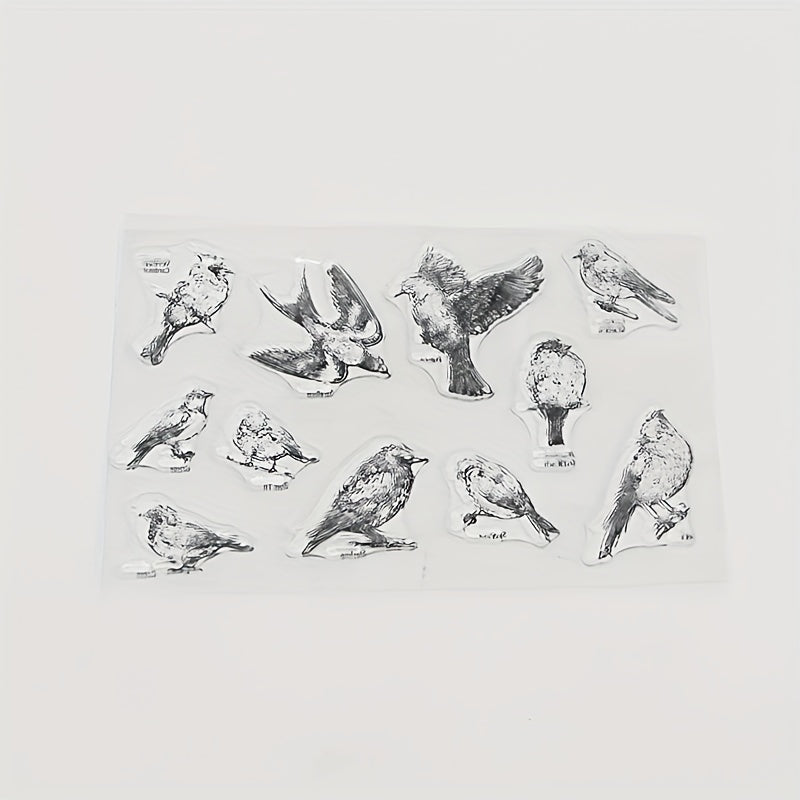 Bird Stamp Painting Tool DIY Scrapbook Decoration Silicone Clear Stamp