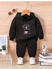 Toddler Halloween Outfit Ghost Calling Up Funny Print Set