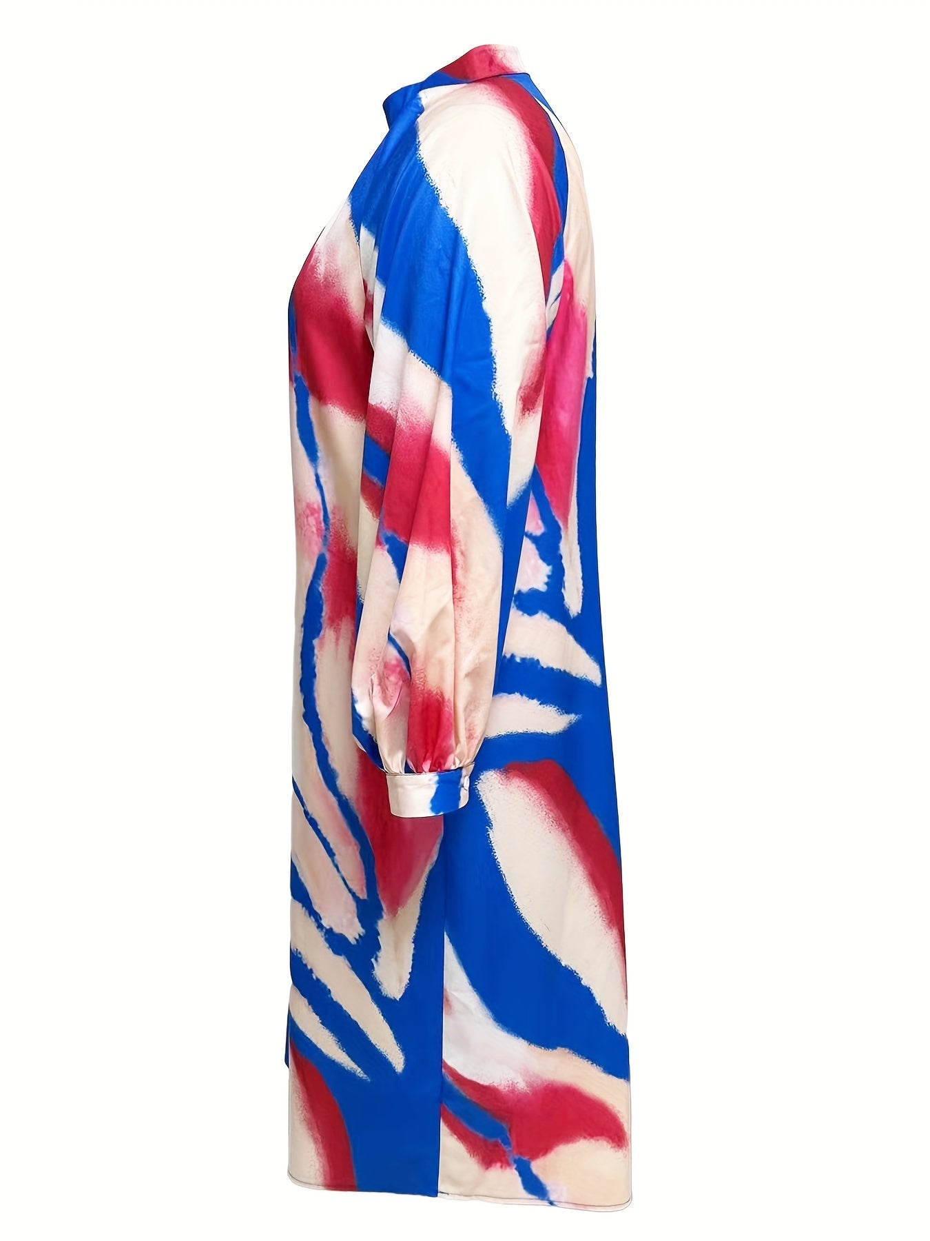 Tie Dye Lantern Sleeve Maxi Dress