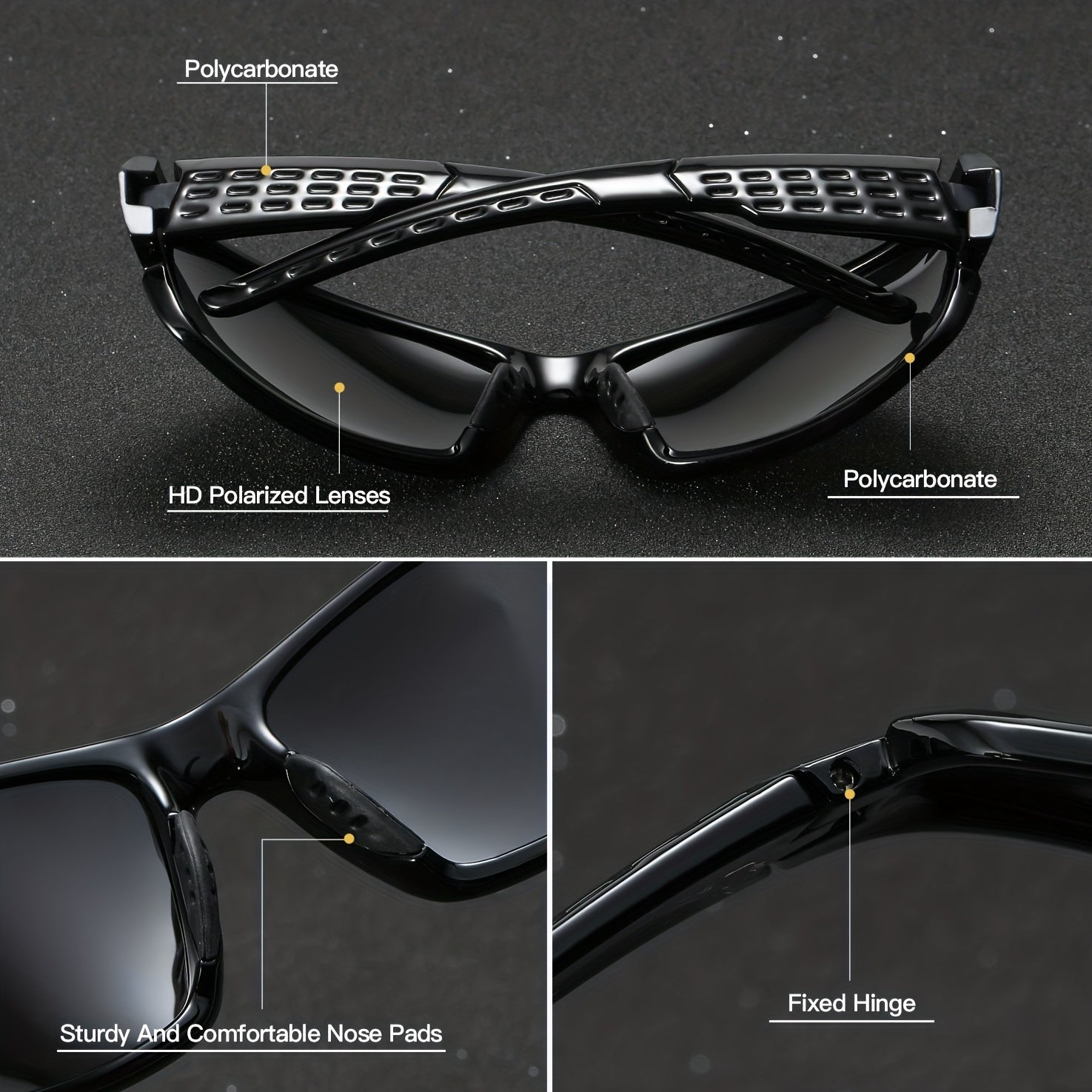 RoyalHot Polarized Sports Sunglasses Vintage Sun Glasses 900188