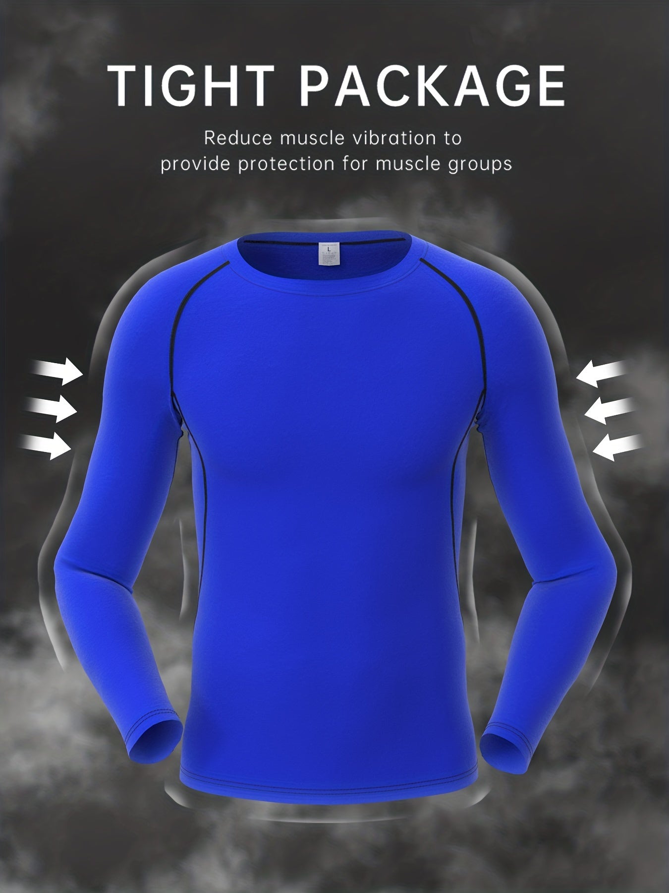 2 Pcs Men's Quick Drying Long Sleeve T-shirts for Fitness Training