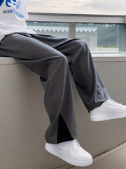 Men's Casual Solid Loose Fit Pants For Spring Summer