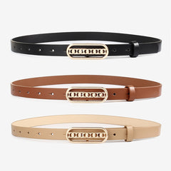 3pcs Classic Leather Belt Multicolor Retro Casual Jeans Decoration