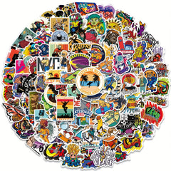 100pcs Hip Hop Psychedelic Stickers for Notebook Mobile Phone Case Bicycle Kids