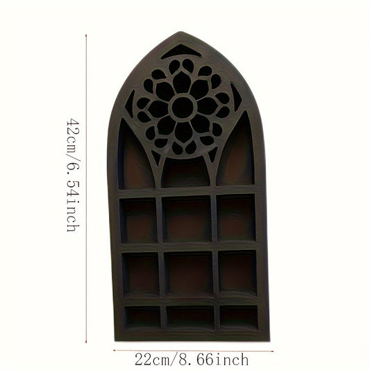 Vintage Church Window Shelf Crystal Rack Wall Decor