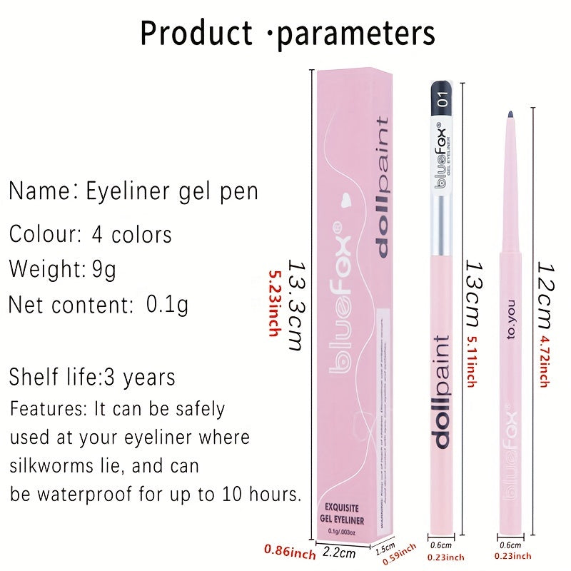 Colorful Waterproof Eyeliner Pen Slim Brightening Eyelid Under Crease