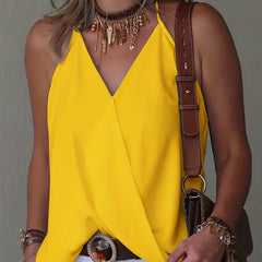 Summer V Neck Cami Top Sleeveless