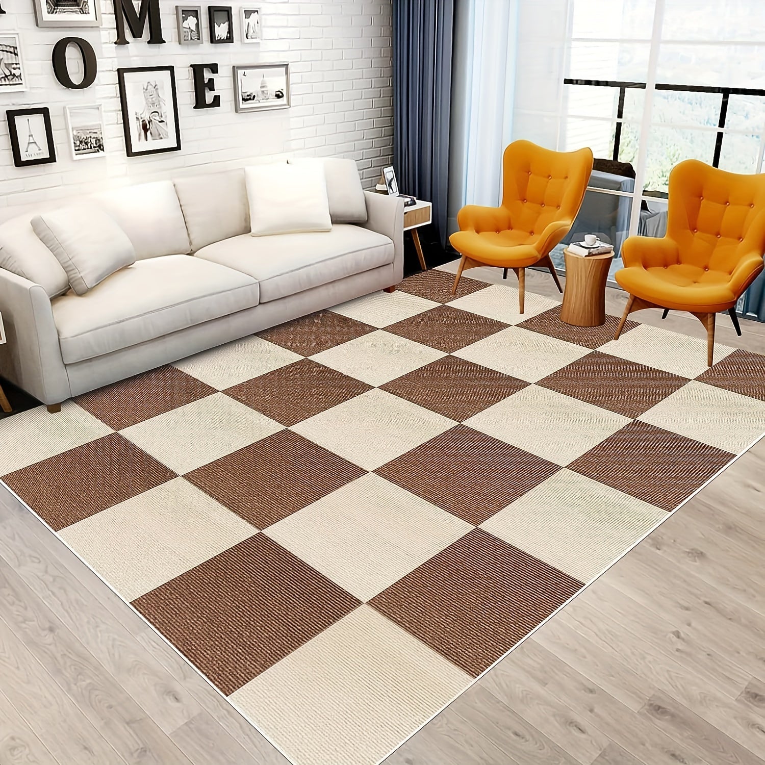 30pcs Anti-slip Carpet Sticker Self-adhesive Square Carpet for Home Decor