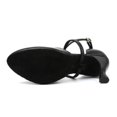 Latin Ballroom Dance Shoes Closed Toe T Strap Modern Dance Pump