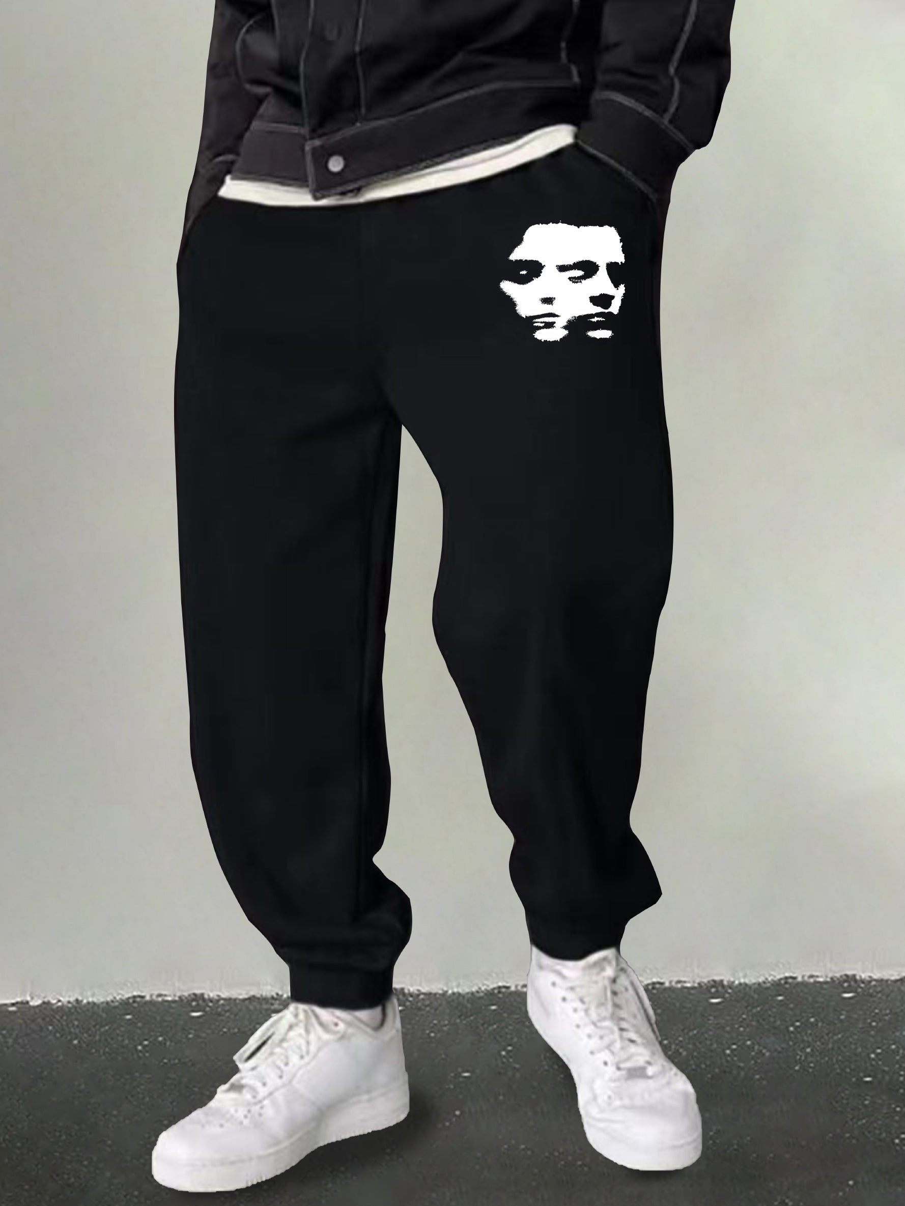 Men's Portrait Graphic Sweatpants Casual Stretch Breathable Drawstring Pants