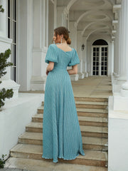 Sweetheart Neck Puff Sleeve Ankle Dress for Party & Banquet