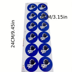24pcs Cartoon Astronaut Stickers - Party Gift & Bookmark Stickers