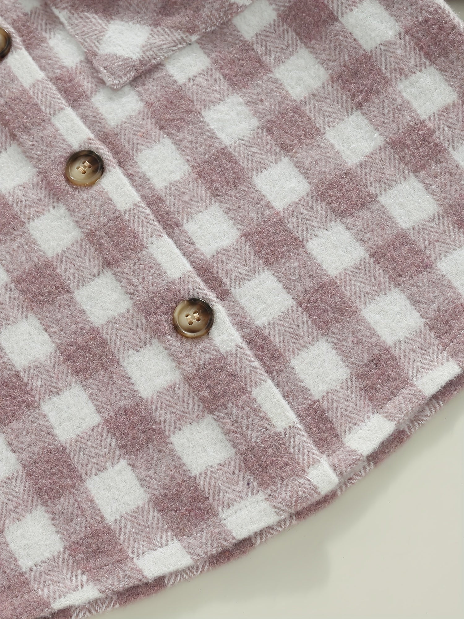 Plaid Button Pocket Long Sleeve Shirt for Toddler Girls