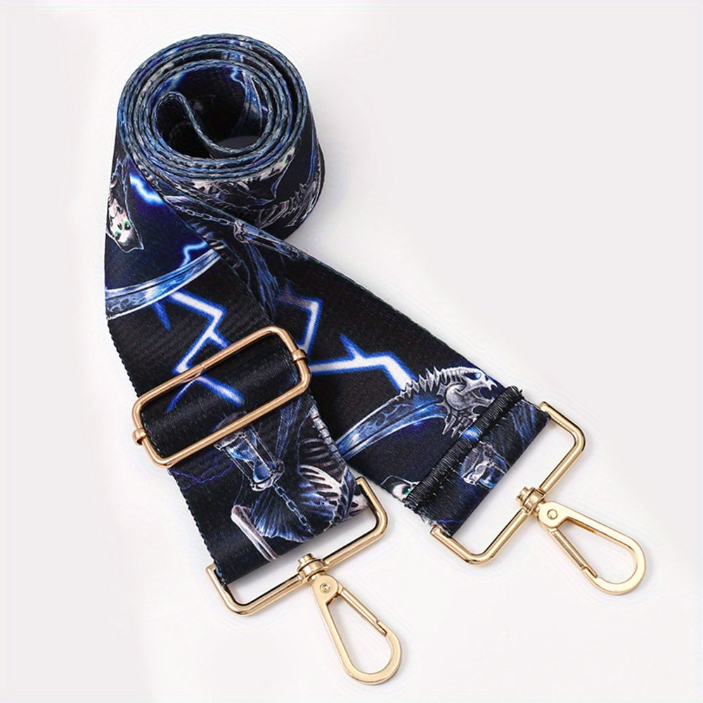 Ghost Skull Horror Purse Strap Wide Adjustable Bag Shoulder Replacement