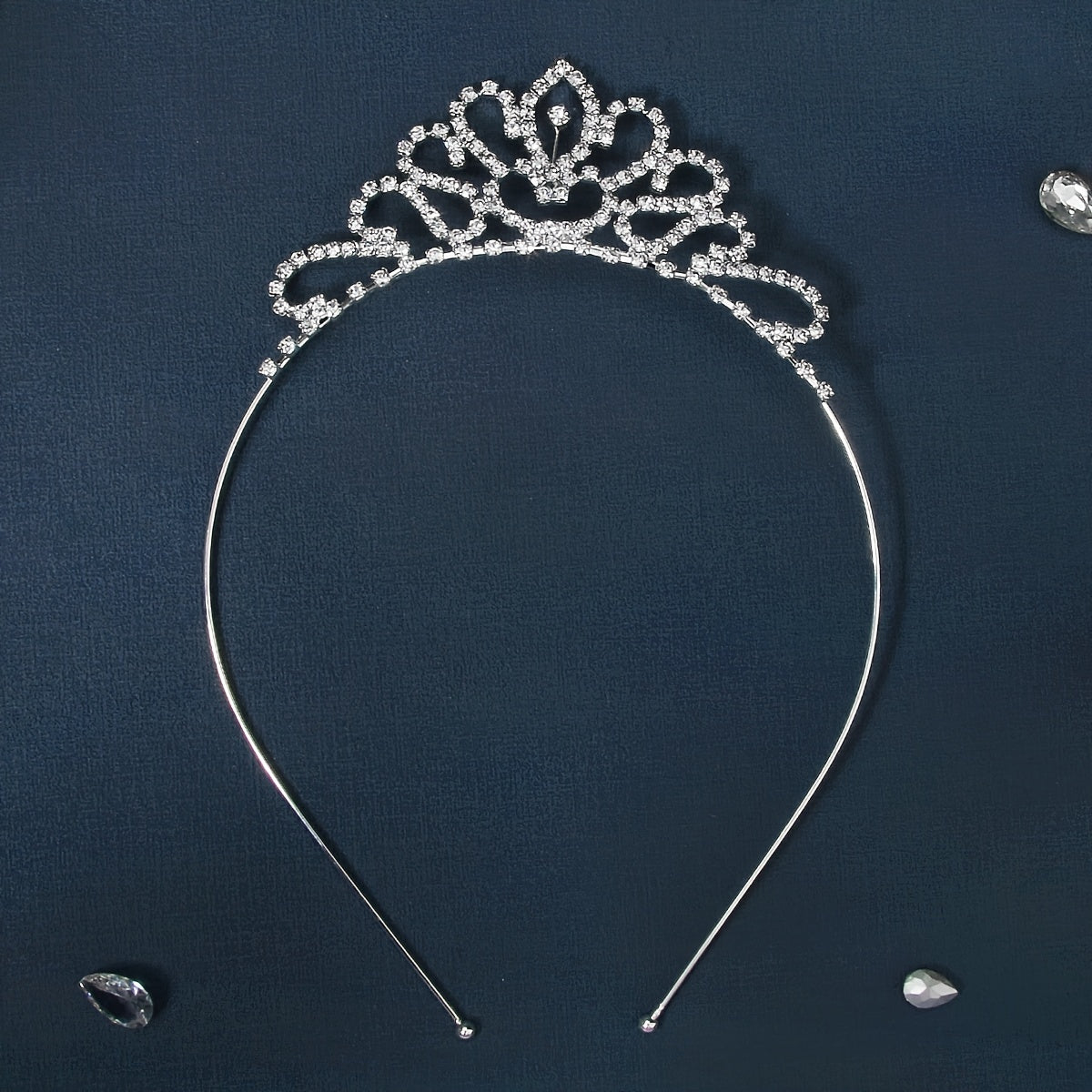 Thin Rhinestone Crown Hairband Headband Princess Tiara Wedding