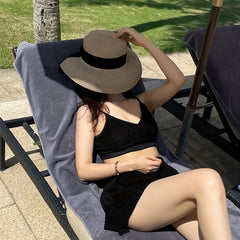 UV Protection Straw Sun Hat Wide Brim French Style