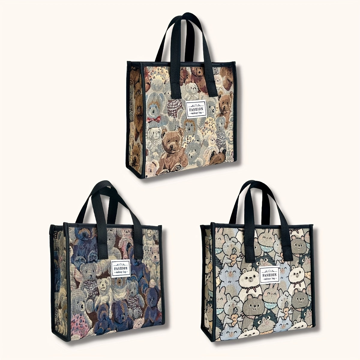 Large Capacity Toiletry Bag Travel Cosmetic Storage Bag Canvas Handbag