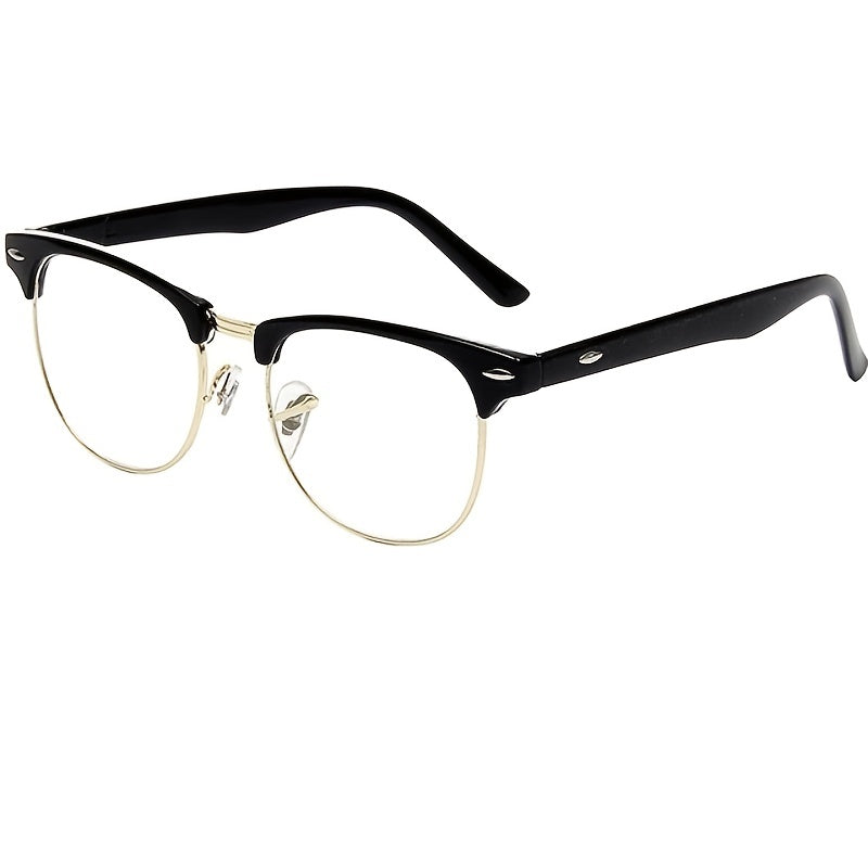 Light Blocking Glasses Semi Rimless Eyewear for Women Unisex