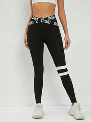 Women's Contrast Hip Lifting Leggings for Sports Fitness