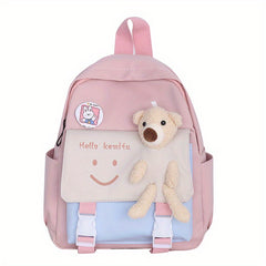 Kawii Large Capacity Backpack With Bear Primary School Students Schoolbag
