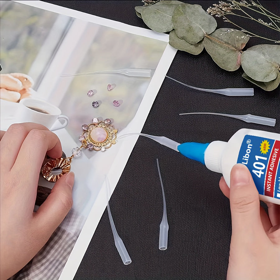 50 100 Glue Bottle Tips Micro Pointed Glue Dispensing Extension Droppers