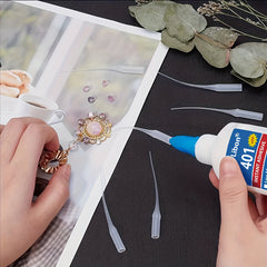 50 100 Glue Bottle Tips Micro Pointed Glue Dispensing Extension Droppers