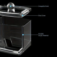 Clear Swab Rack Ball Dispenser for Bathroom Storage