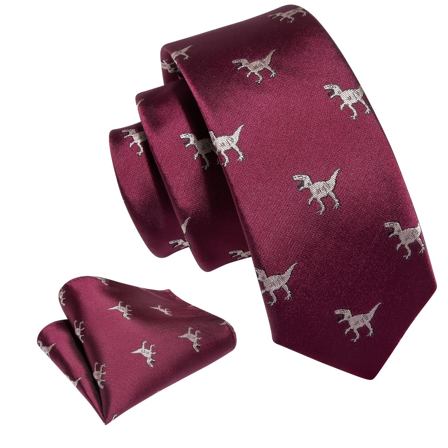 Boys Dinosaur Embroidery Tie for Party Performance