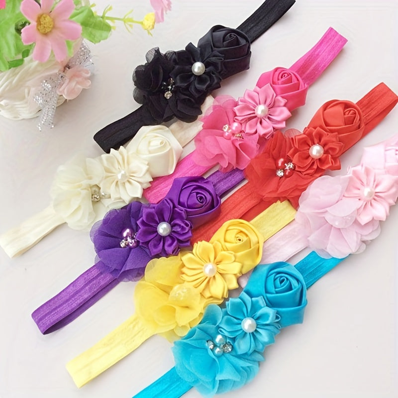 Cute Baby Girls Pearl Flower Hairband for Decoration