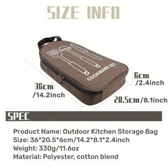 Outdoor Cutlery Storage Kit for Camping Picnic BBQ
