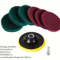 8pcs Drill Power Brush Tile Scrubber Cleaning Kit