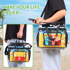Clear Sports Bag for Work Travel Stadium Storage Handbag