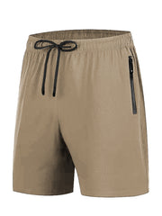 Men's Breathable Shorts With Side Pockets Quick Dry Elastic Waist