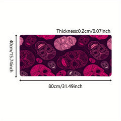 Pink Motorcycle Skull XL Mouse Pad