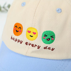 Kids Boys Happy Every Sunscreen Baseball Cap With Ears