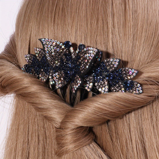 Rhinestone Butterfly Hair Comb Baroque Hair Pin