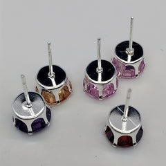 Summer Style CZ Decor Stud Earrings Set, Holiday Birthday Party Gift