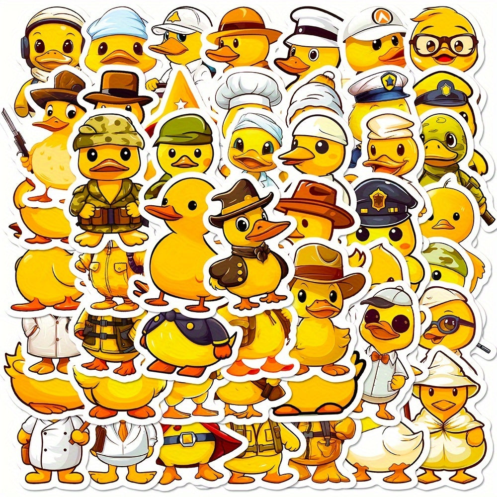 50pcs Yellow Duck Graffiti Stickers for Guitar Skateboard Phone Laptop