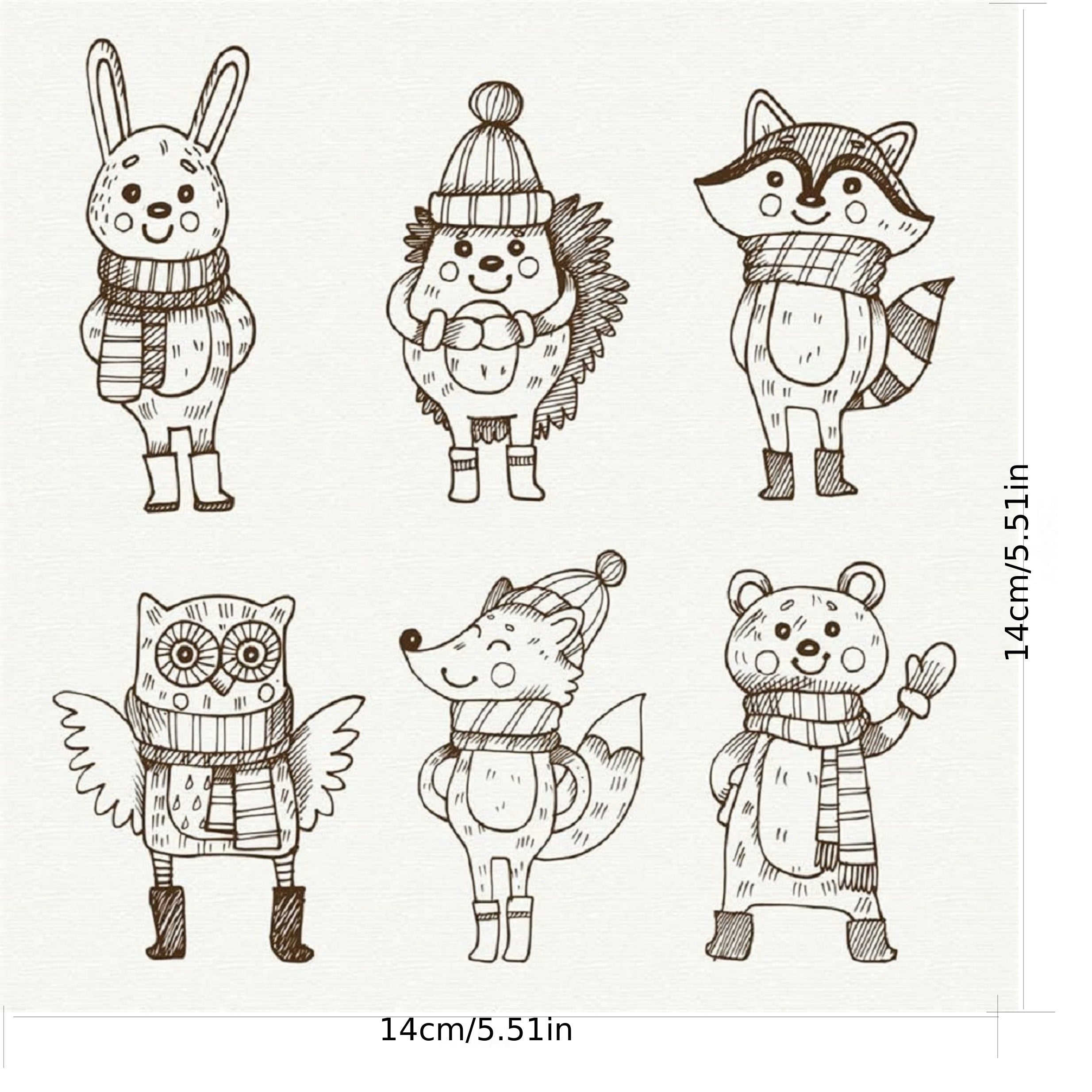 Clear Silicone Animal Stamps for Scrapbooking, Card Making