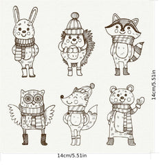 Clear Silicone Animal Stamps for Scrapbooking, Card Making