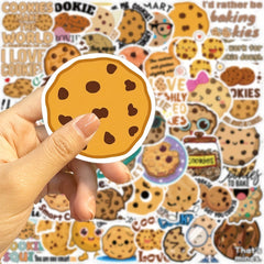 50pcs Cartoon Cookies Graffiti Stickers Waterproof DIY Stickers