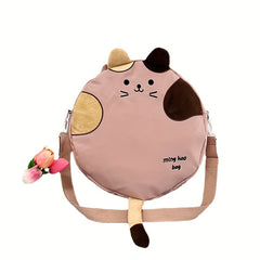 Kitten Shape Student Package Canvas Bag Personalized Handbag
