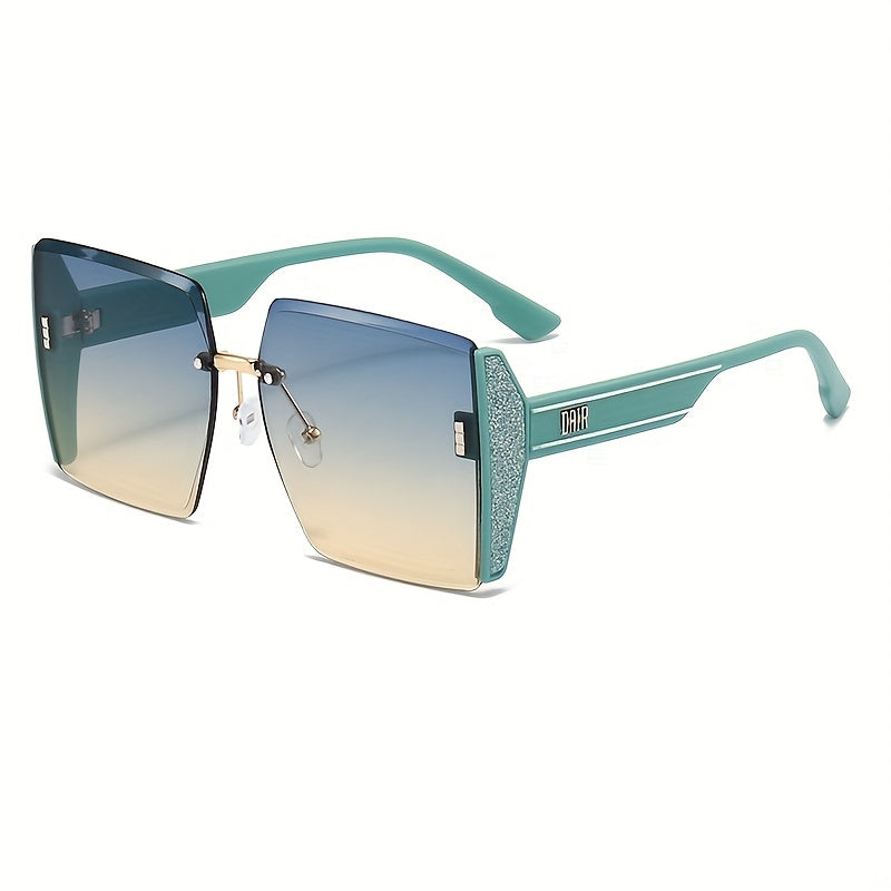Oversized Square Sunglasses Casual Gradient Glasses UV400