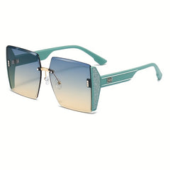 Oversized Square Sunglasses Casual Gradient Glasses UV400
