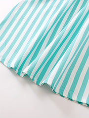 Girls' Striped Sundress Spaghetti Strap Short Dress