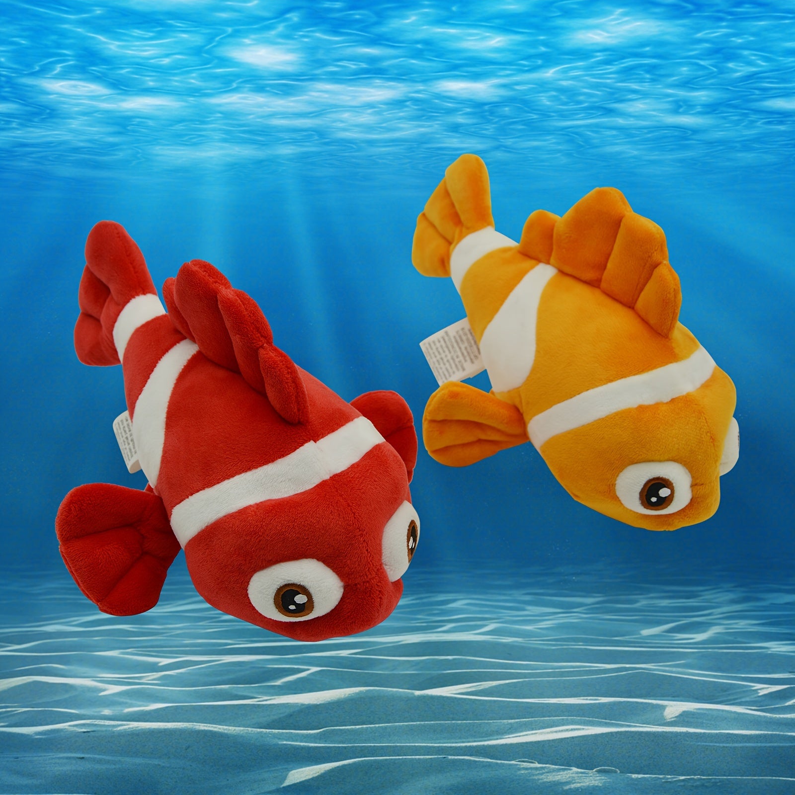 Ocean Series Plush Toy Clown Fish 4 inch 8 inch Fine Velvet Small Pendant
