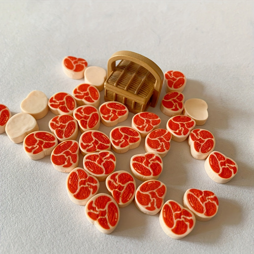 10pcs Mini Steak Beef Dollhouse Fairy Garden Decorations
